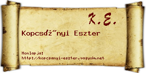 Kopcsányi Eszter névjegykártya