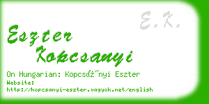 eszter kopcsanyi business card